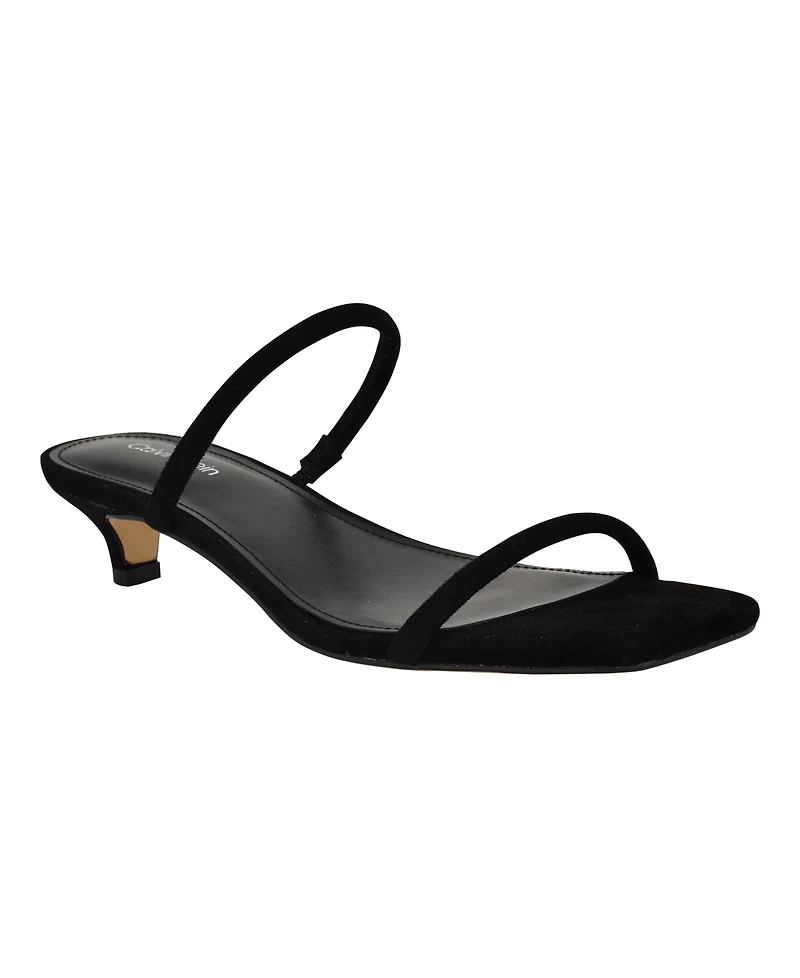 Calvin Klein Women's Limia Strappy Kitten Heel Sandals
