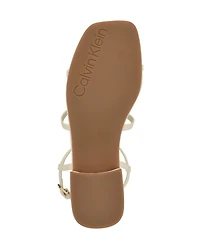 Calvin Klein Women's Sallia Strappy Caged Flat Sandals