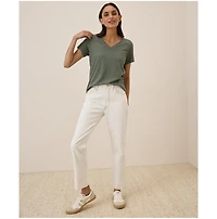 Pact Women's Organic Cotton Featherweight Slub V-Neck Tee