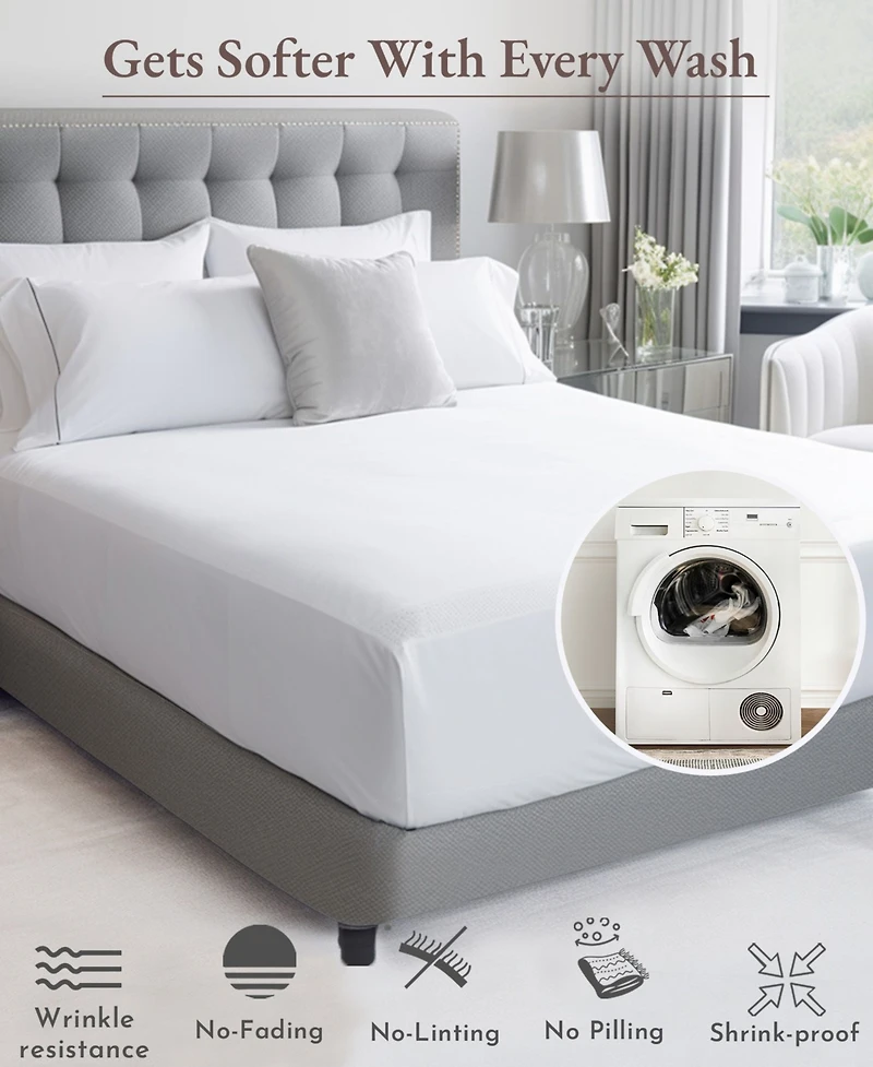 Soft 100% Cotton Sheets Set - Cooling Durable Sateen