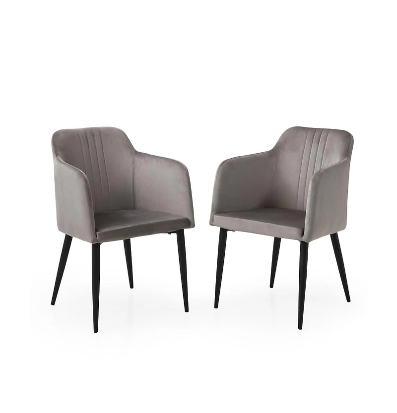 Set of Two Fabric Upholstered Arm Chairs – Versatile and Stylish