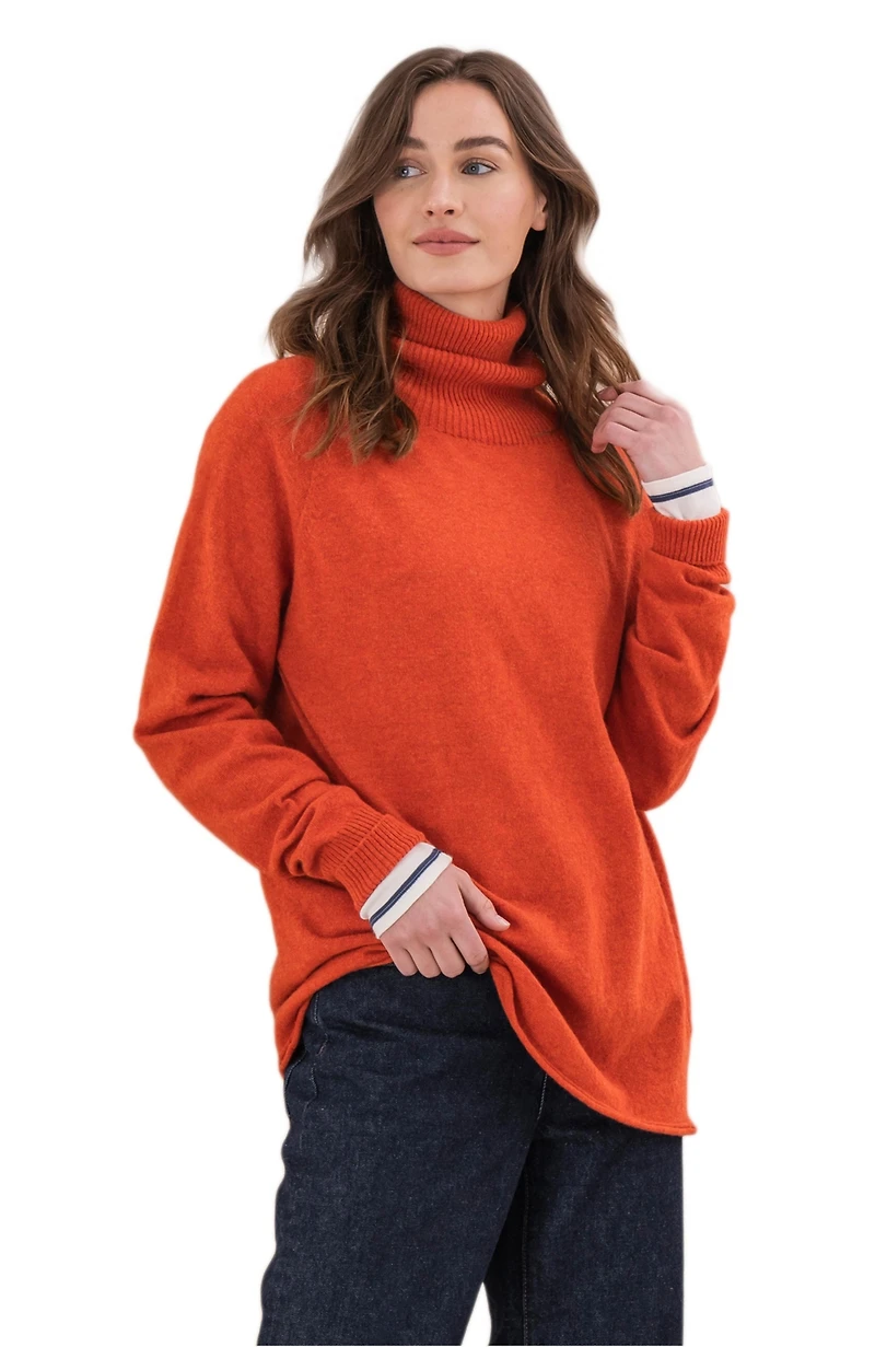 Celtic & Co. Women's Geelong Wool Slouch Turtleneck Sweater