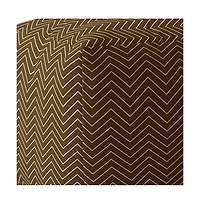 Chevron Pattern Cotton Pouf Ottoman – Cozy Accent