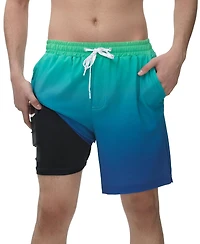 Rokka&Rolla Men's 7" Compression Liner Stretch Swim Trunks Upf 50+