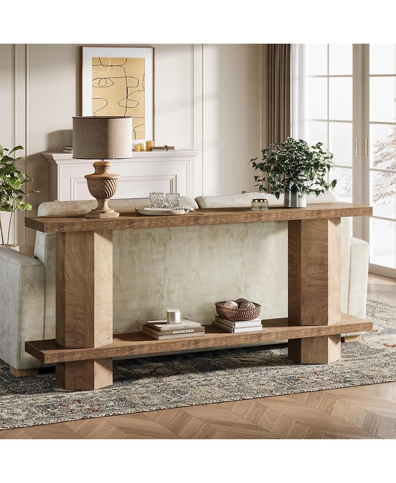 Tribesigns Console Table for Entryway, Wooden Sofa Table Behind Couch, for Living Room, Hallway, Foyer