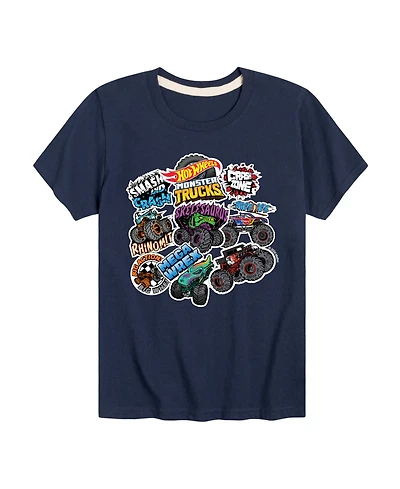 Hot Wheels Big Boys Stickers Graphic T-Shirt