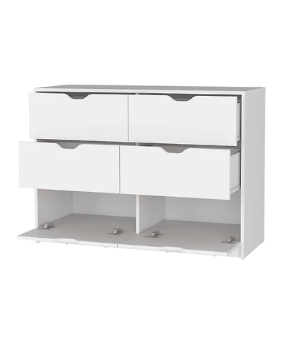 Manufactured Wood 6-Drawer Dresser – Minimalist Design