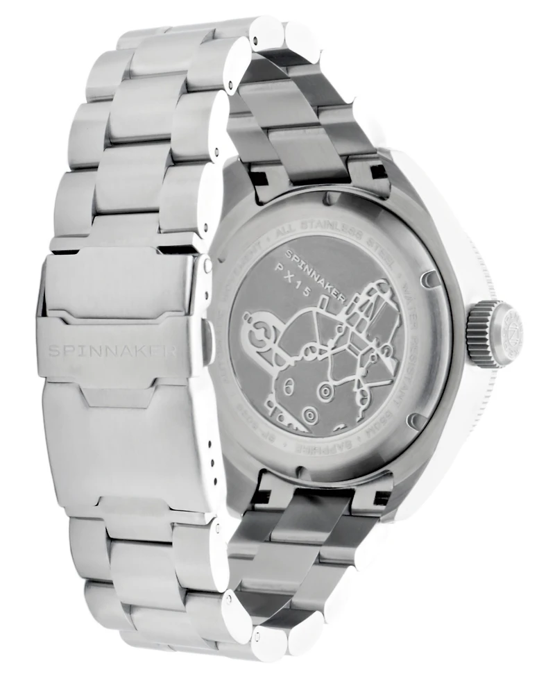 Spinnaker Men's Piccard Automatic Solid Stainless Steel Bracelet Watch, 45mm