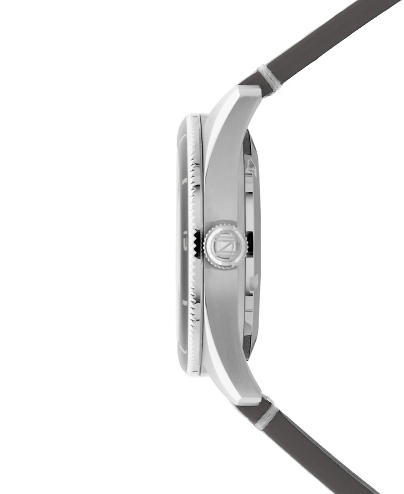 Spinnaker Men's Fleuss Automatic Black Leather Strap Watch, 43mm