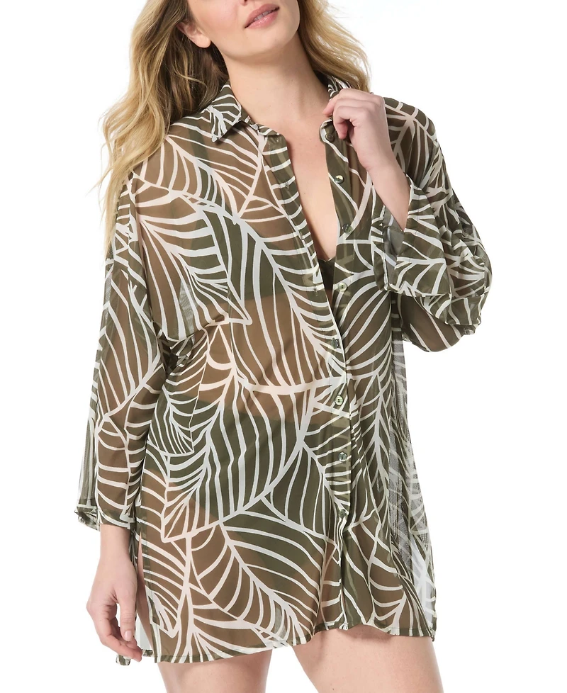 Coco Reef Women's Divinity Mesh Cover-Up Shirt