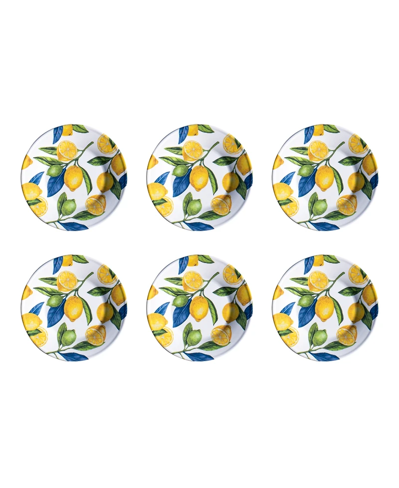 Abode Homewares Lemon Orchard 6-Pc. Salad Plates, Service For 6