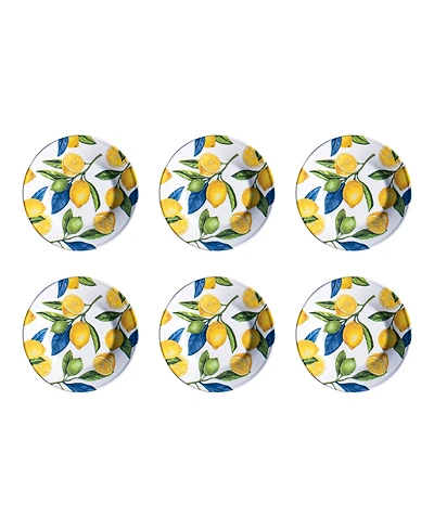 Abode Homewares Lemon Orchard 6-Pc. Salad Plates, Service For 6