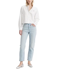 Levi's 501 Cropped Straight-Leg High Rise Jeans