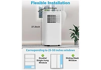 Zafro Portable Air Conditioner, 10000 Btu for Room up to 450 sq. ft, Portable Ac with Dehumidifier & Fan, 2 Fan Speeds, 24H Timer, Remote Control, Ene