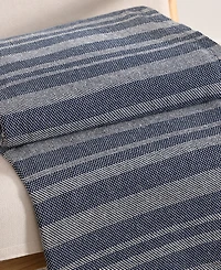 Tommy Hilfiger Harbor Stripe Cotton Yarn Dyed Blanket