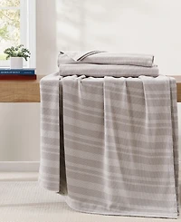 Tommy Hilfiger Harbor Stripe Cotton Yarn Dyed Blanket
