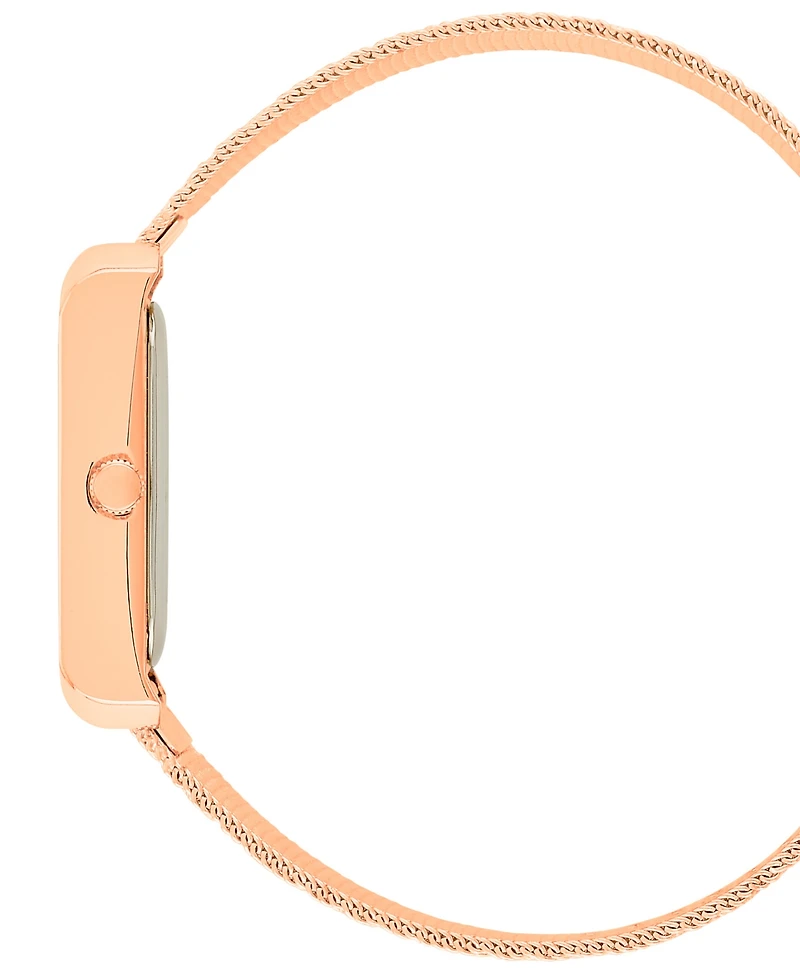 London Fog Unisex Warwick Rose Gold Alloy Mesh Watch, 25mm