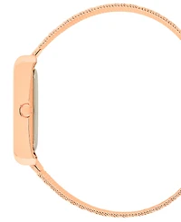London Fog Unisex Warwick Rose Gold Alloy Mesh Watch, 25mm