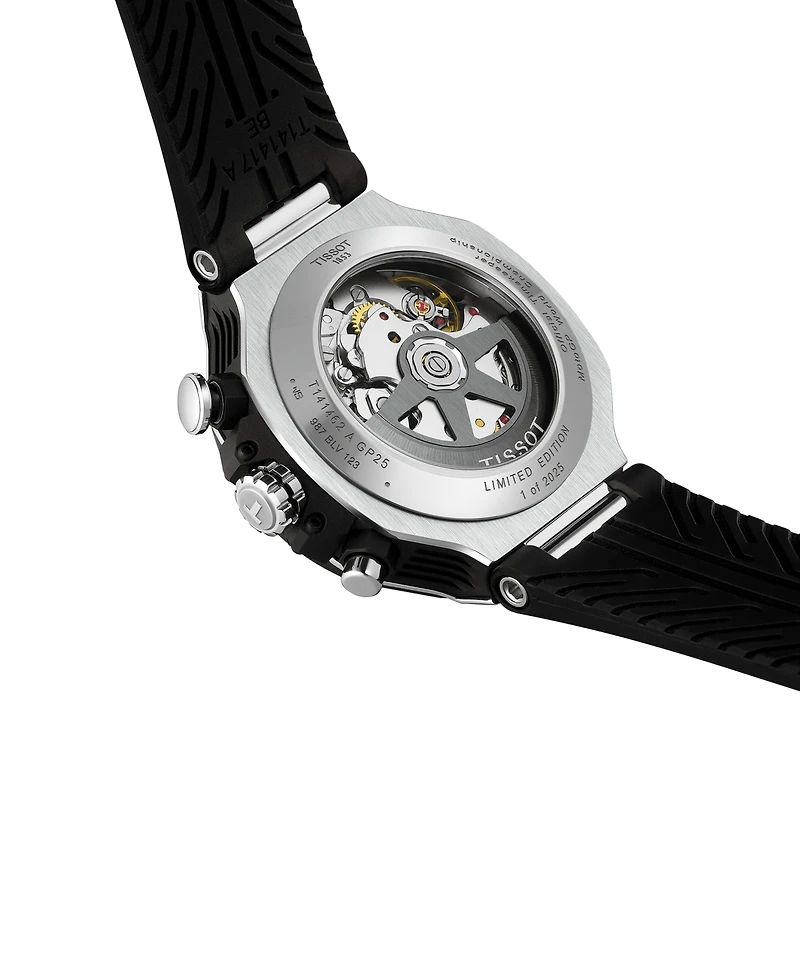 Tissot Men's Swiss Automatic Chronograph T-Race MotoGP Black Silicone Strap Watch 45mm