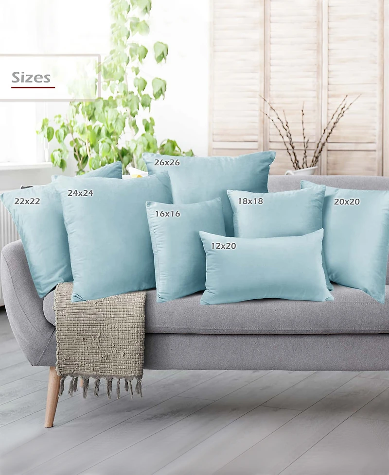Nestl Elegant Velvet Removeable Cover 2-Pack Decorative Pillows