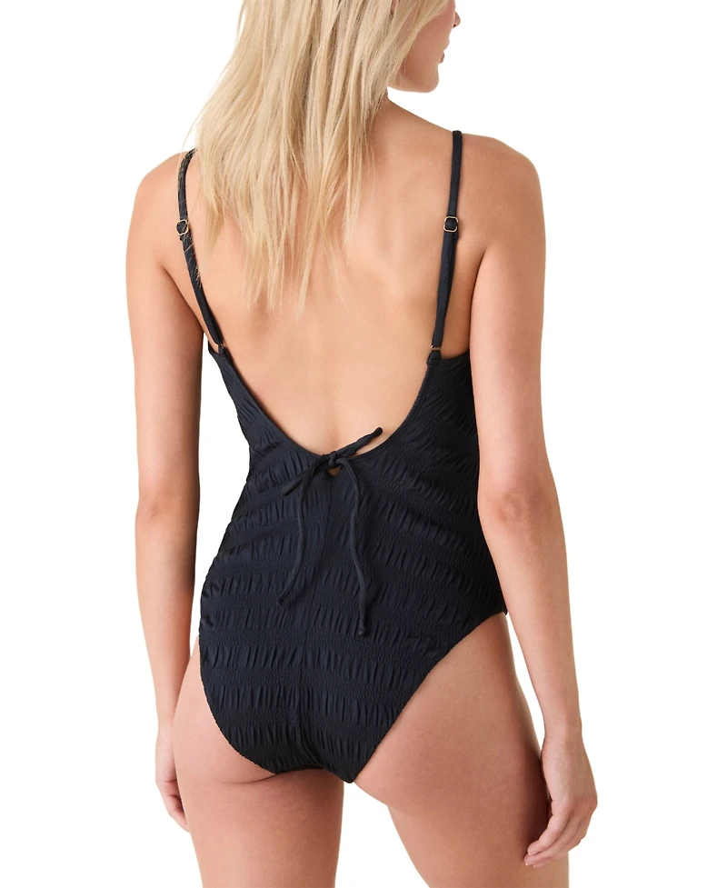 Andie Women's The Liku Smocked Scoop-Back One-Piece Swimsuit