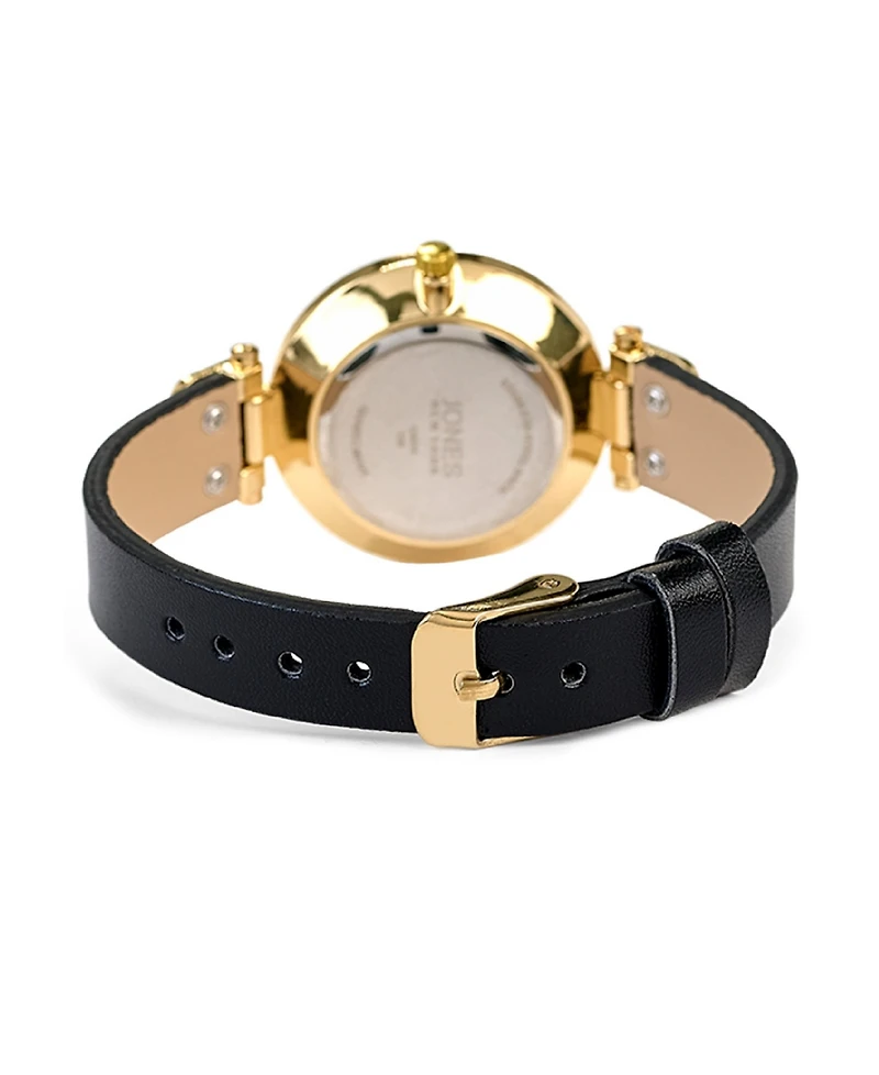 Jones New York Women's Black Silicone Strap Watch 34mm