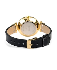 Jones New York Women's Black Silicone Strap Watch 34mm