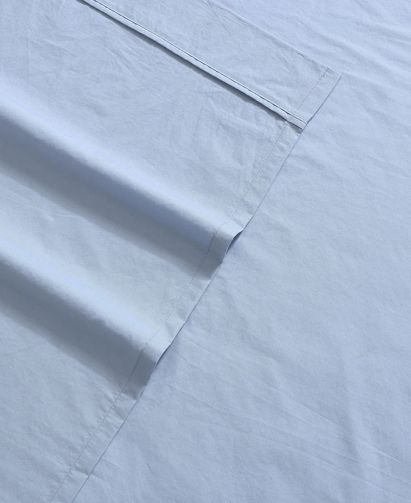 Calvin Klein Washed Cotton Percale 4-Pc. Sheet Set