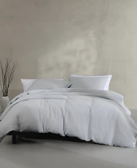 Closeout! Calvin Klein Washed Texture Solid Cotton Jacquard 3 Piece Comforter Set, Queen