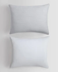 Closeout! Calvin Klein Washed Texture Solid Cotton Jacquard 3 Piece Comforter Set, Queen