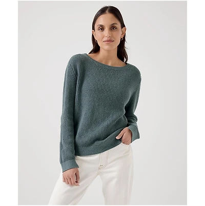 Pact Women's Organic Cotton Luxe Knit Boatneck Sweater