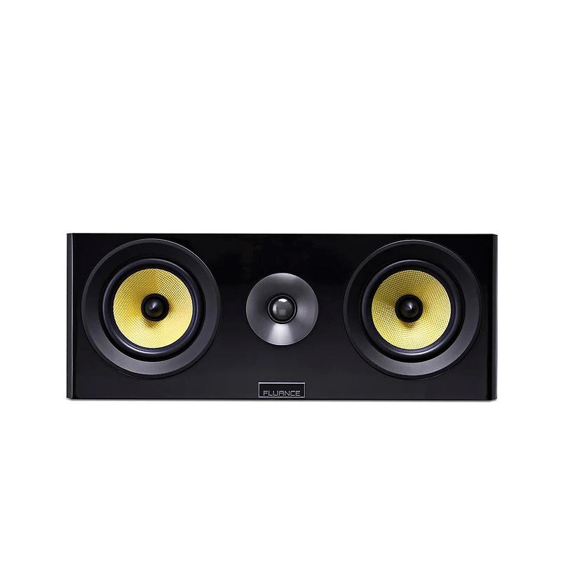 Fluance Signature HiFi 2-Way Center Channel Speaker for Enhanced Dialogue and Vocals Home Theater Surround Sound Systems - Natural Walnut (Hfcw)