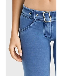 Freddy Women's Belted Low-Rise Sculpting Flare Jeans
