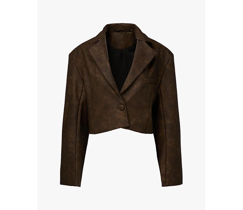 WeWoreWhat Women's Patina Cropped Blazer