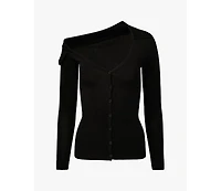WeWoreWhat Women's Off The Shoulder Collared Shirt