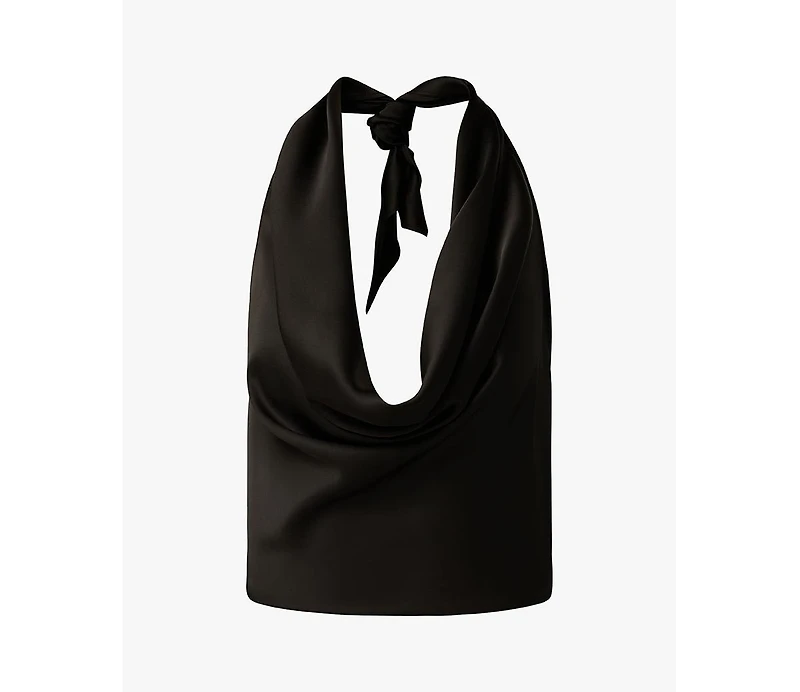 WeWoreWhat Women's Halter Cowl Neck Top