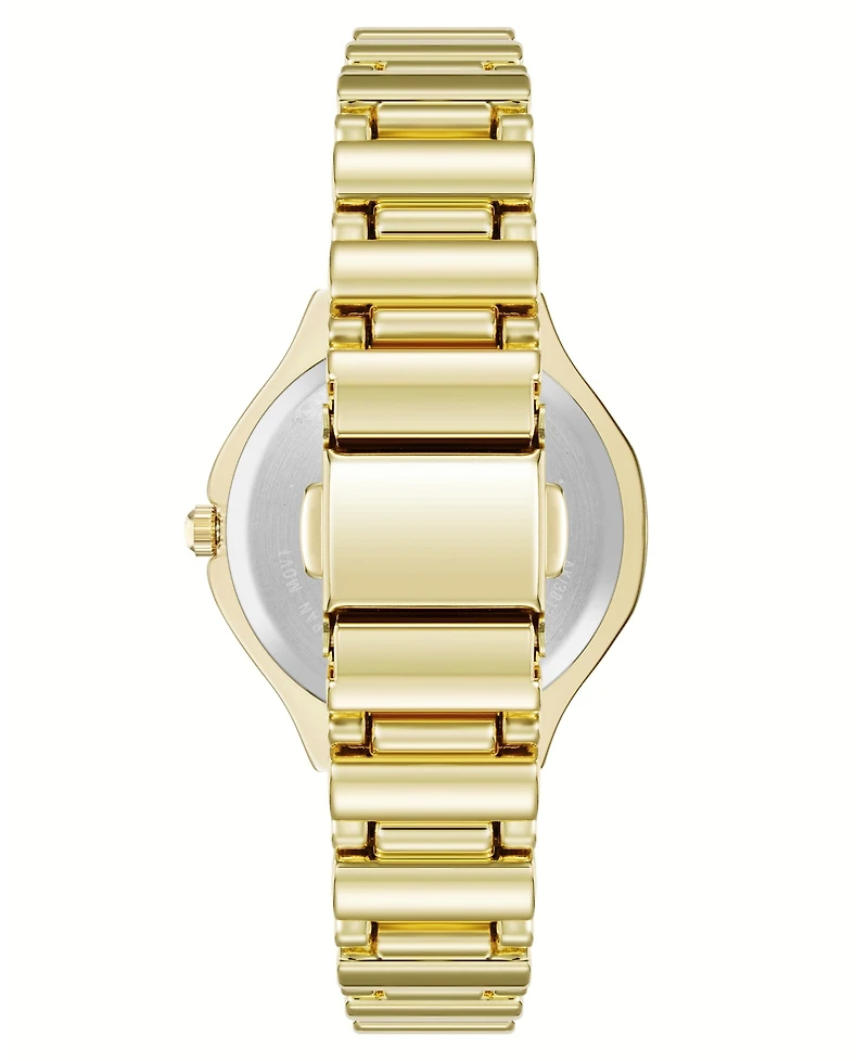 Anne Klein Women's Quartz Cultivated Gold-Tone Metal Alloy and Pink Dial Watch, 30mm