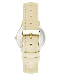 Anne Klein Women's Quartz Casual Polyurethane Leather and Gold-Tone Metal Alloy Boyfriend Watch