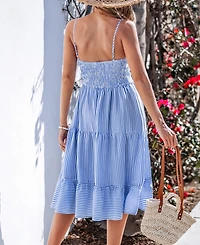 Cupshe Women's Midsummer Dream Striped Midi Beach Dress