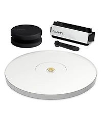 Fluance Vinyl Turntable and Record Accessory Kit With Record And Stylus Anti-Static Carbon Fiber Brushes