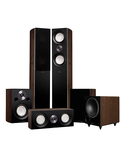 Fluance Reference Surround Sound Home Theater Channel Speaker System including 3-Way Floorstanding Towers, Center Channel