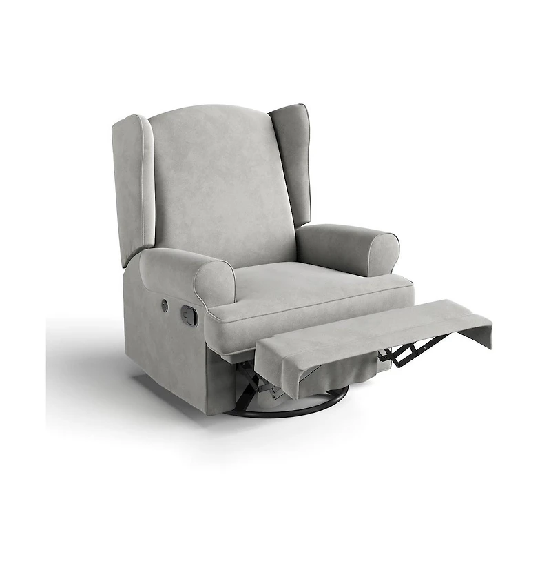 Storkcraft Serenity Wingback Upholstered Recliner Glider