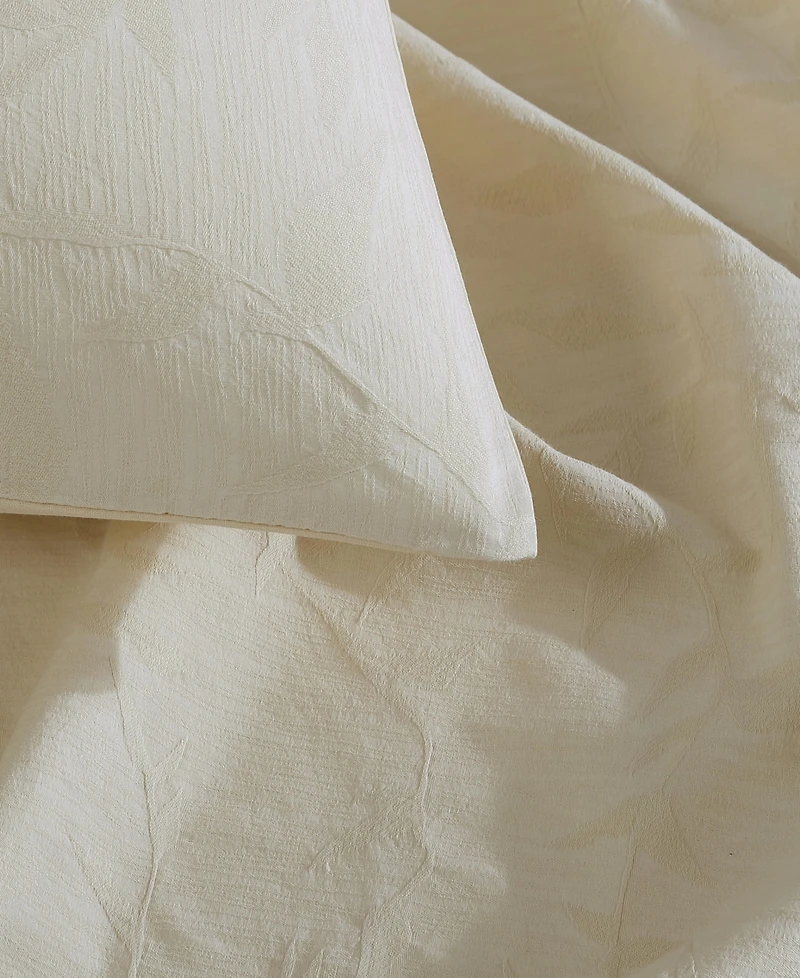 Closeout! Calvin Klein Branching Leaves Cotton 3-Pc. Duvet Cover Set, King