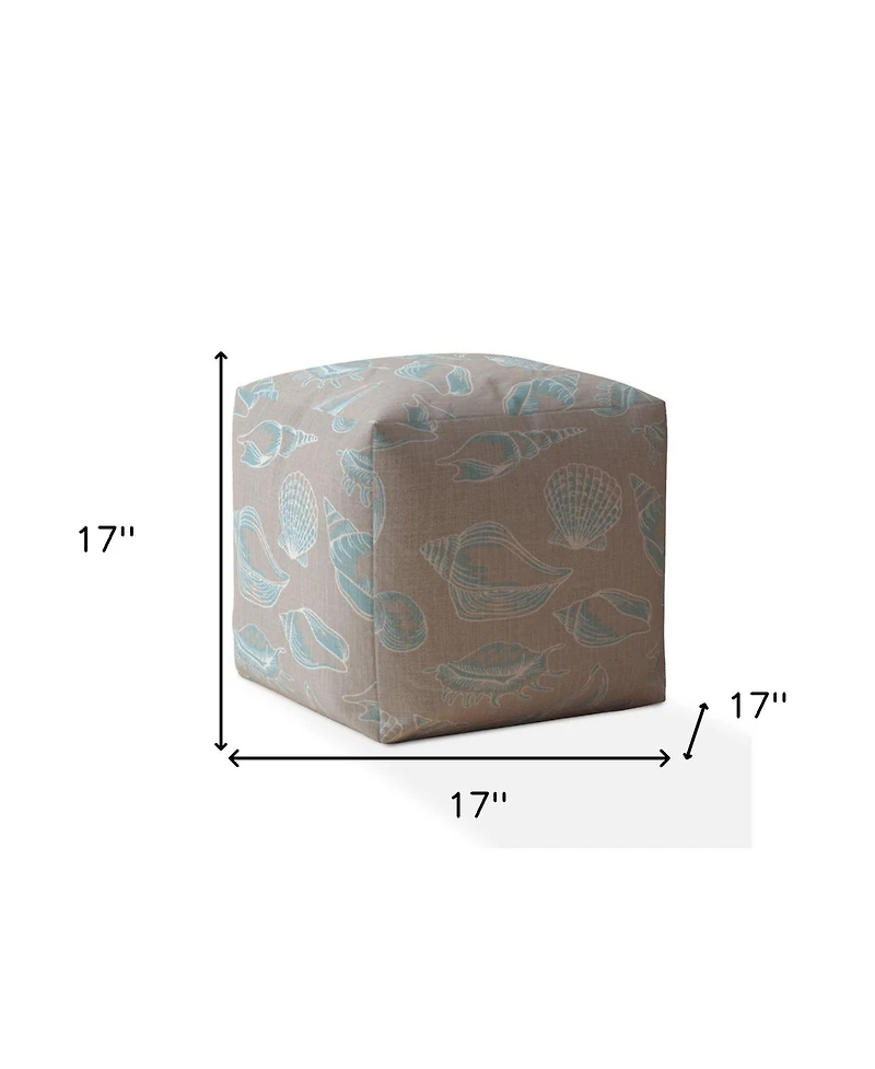 Canvas Animal Print Pouf Ottoman – Stylish and Versatile