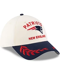 New Era Men's Cream/Navy England Patriots 2025 Nfl Draft 39THIRTY Flex Hat
