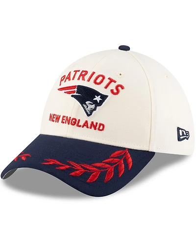 New Era Men's Cream/Navy England Patriots 2025 Nfl Draft 39THIRTY Flex Hat