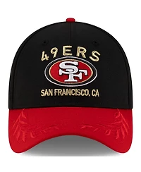 New Era Men's Black/Scarlet San Francisco 49ers 2025 Nfl Draft 39THIRTY Flex Hat