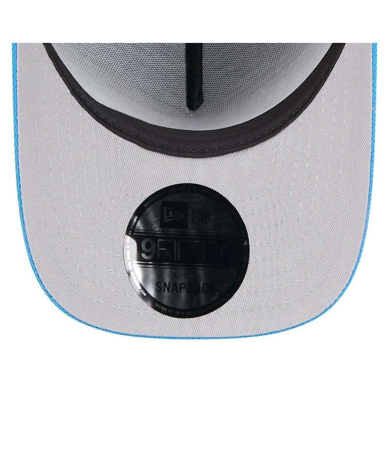 New Era Men's Black/Powder Blue Los Angeles Chargers 2025 Nfl Draft A-Frame 9FIFTY Snapback Hat