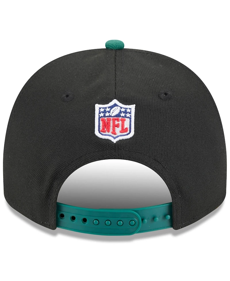 New Era Men's Black/Green New York Jets 2025 Nfl Draft A-Frame 9FIFTY Snapback Hat