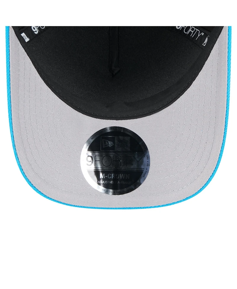 New Era Men's Black/Blue Carolina Panthers 2025 Nfl Draft 9FORTY A-Frame M-Crown Adjustable Hat